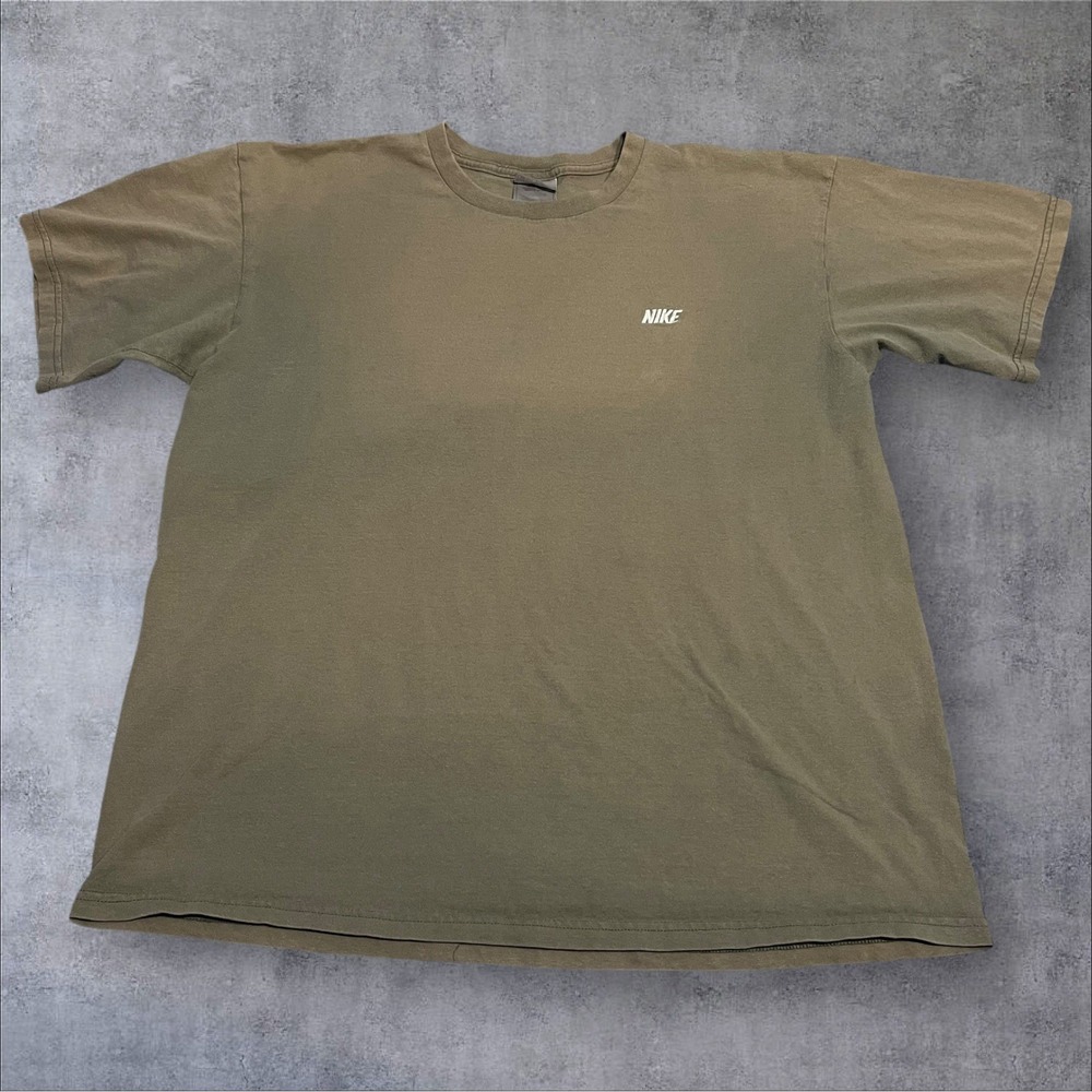 Brown Y2K Nike Embroidered‎ Tshirt